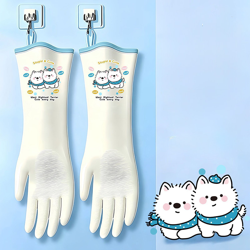 Dish Glove Rubber - قفازات غسيل الأطباق من النتريل سميكة