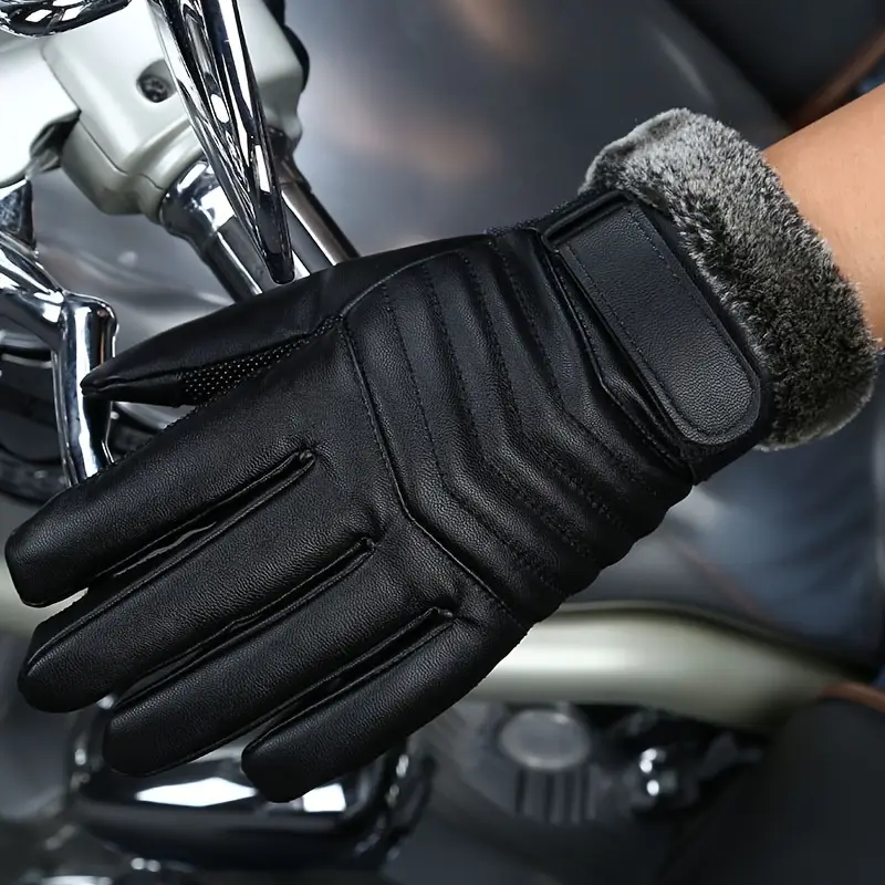 قفازات جلدية شتوية دافئة تعمل  - مراجعة Leather Driving Glove وسعره