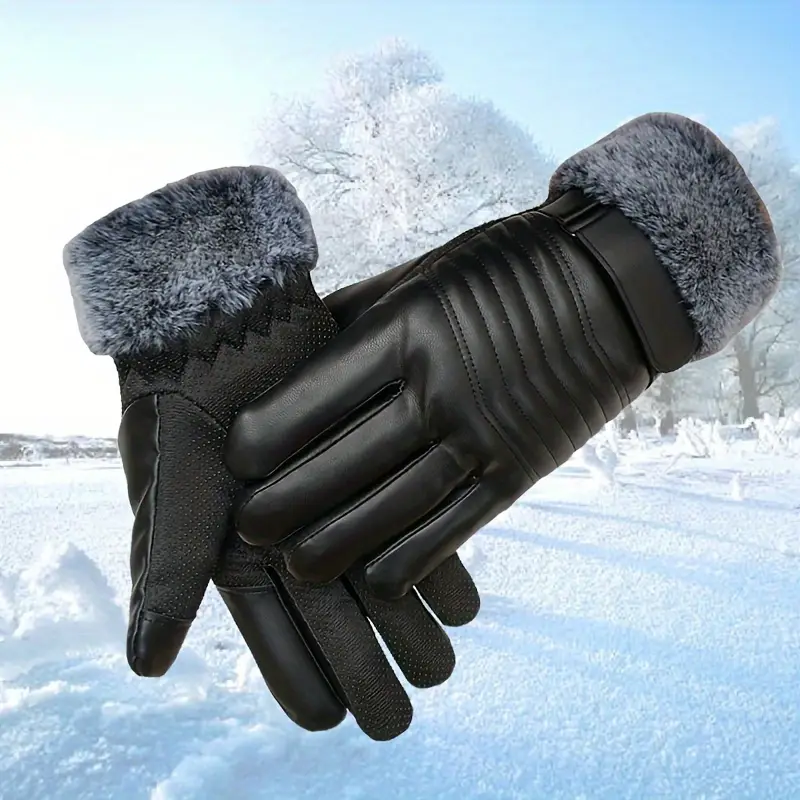 قفازات جلدية شتوية دافئة تعمل  - مراجعة Leather Driving Glove وسعره