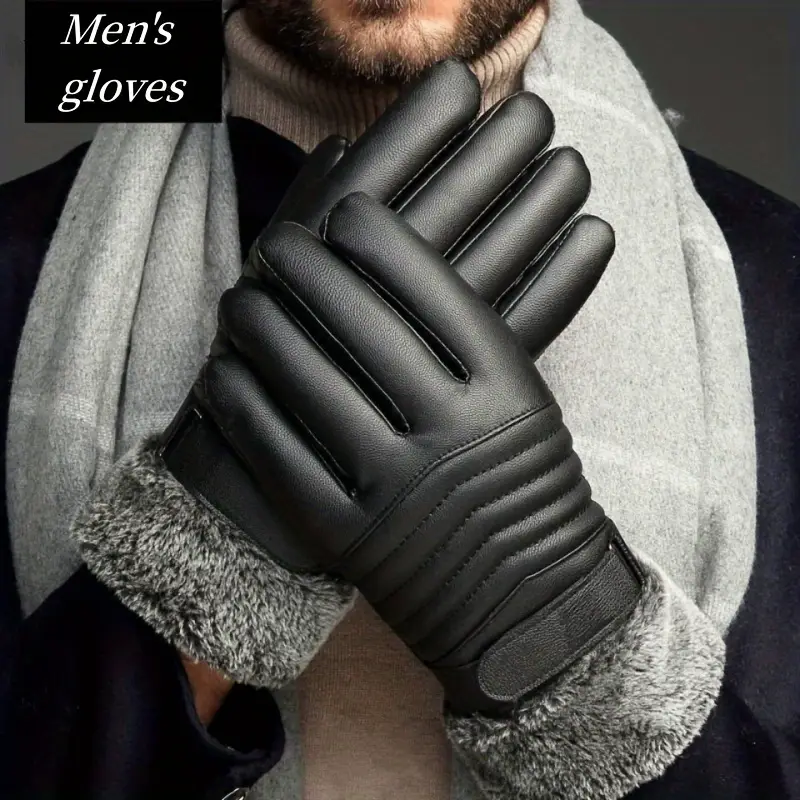 قفازات جلدية شتوية دافئة تعمل  - مراجعة Leather Driving Glove وسعره